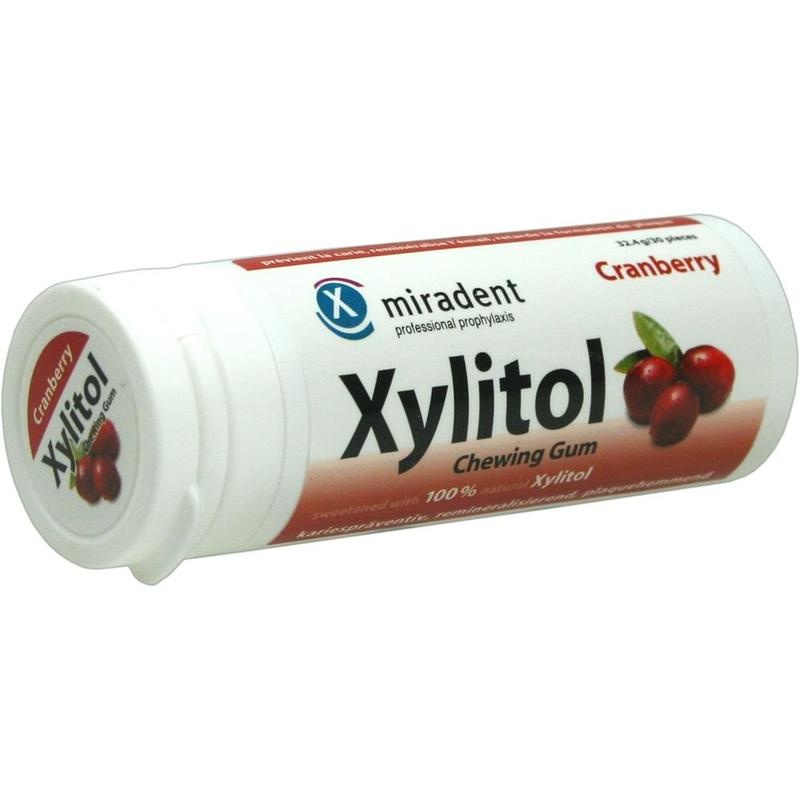 MIRADENT Xylitol Chewing Gum Cranberry