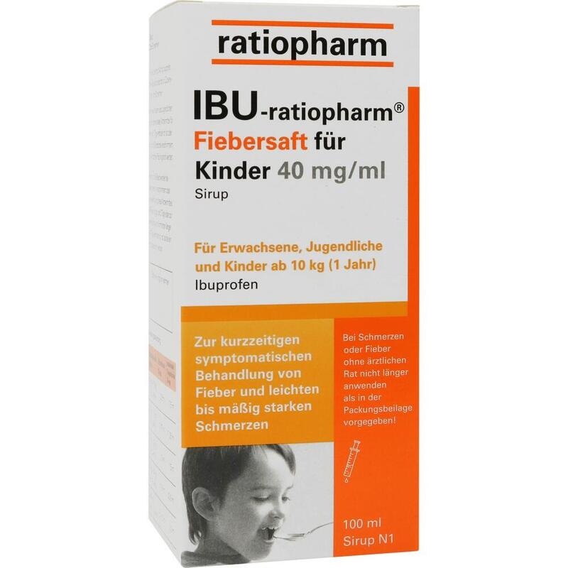 IBU-RATIOPHARM Fiebersaft für Kinder 40 mg/ml