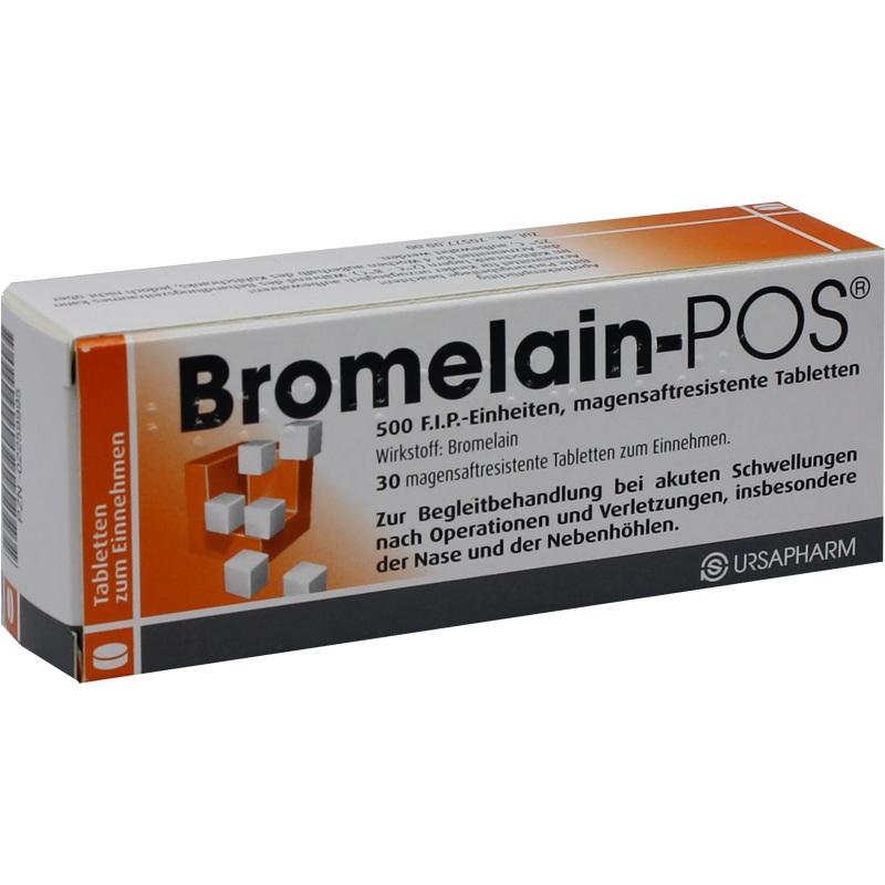 BROMELAIN POS magensaftresistente Tabletten