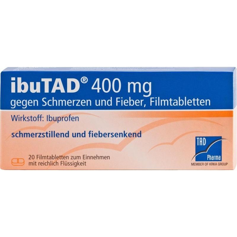 IBUTAD 400 mg gegen Schmerzen und Fieber Filmtabl.