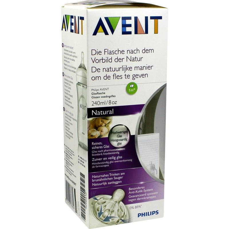 AVENT Flasche 240 ml Glas Naturnah