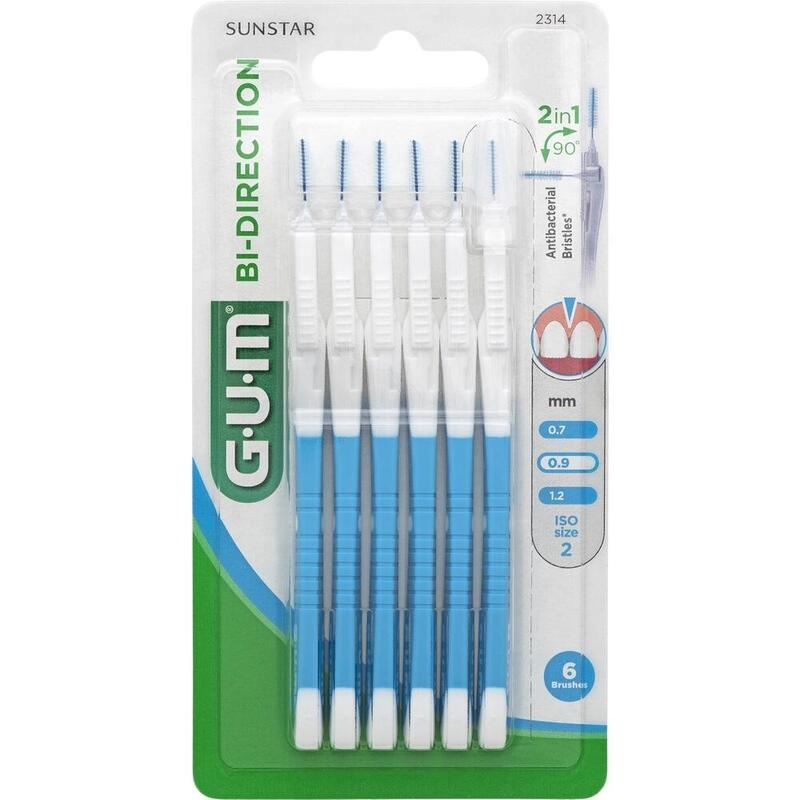 GUM BI-DIRECTION Interdentalb.0,9 mm blau