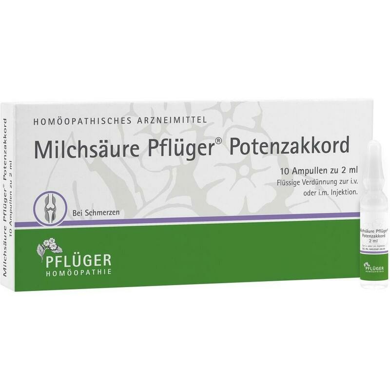 MILCHSÄURE Pflüger Potenzakkord Inj.-Lsg.Amp.