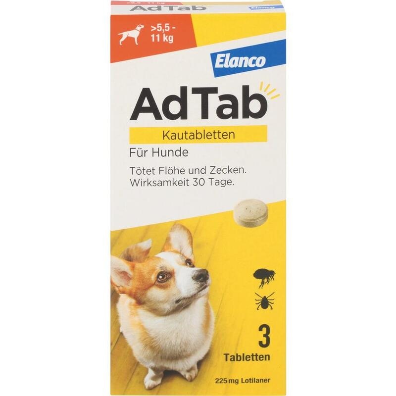 ADTAB 225 mg Kautabletten für Hunde >5,5-11 kg